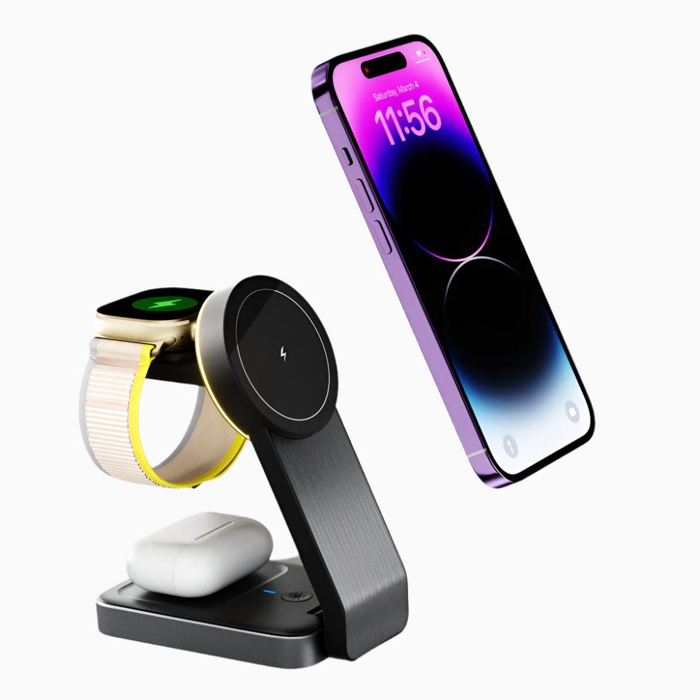 NexTECH® | Foldable 3-in-1 Wireless Magnetic Charger