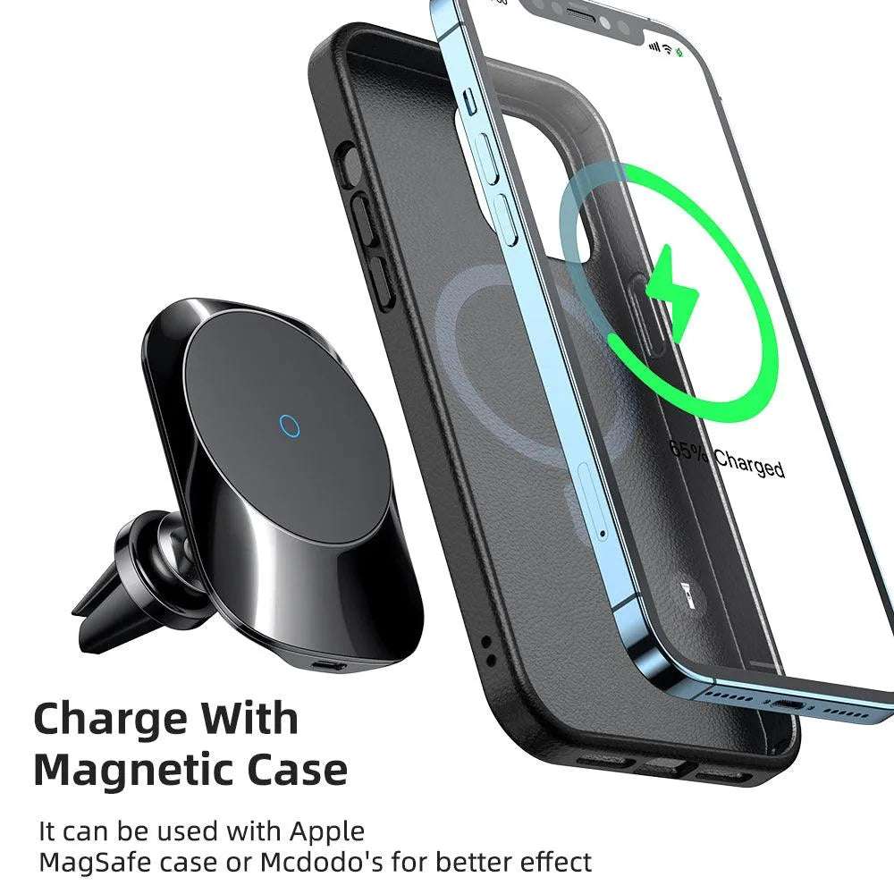 NexTECH® | Stylish Magnetic Wireless Car Charging Mount for Smartphones - NexTECH