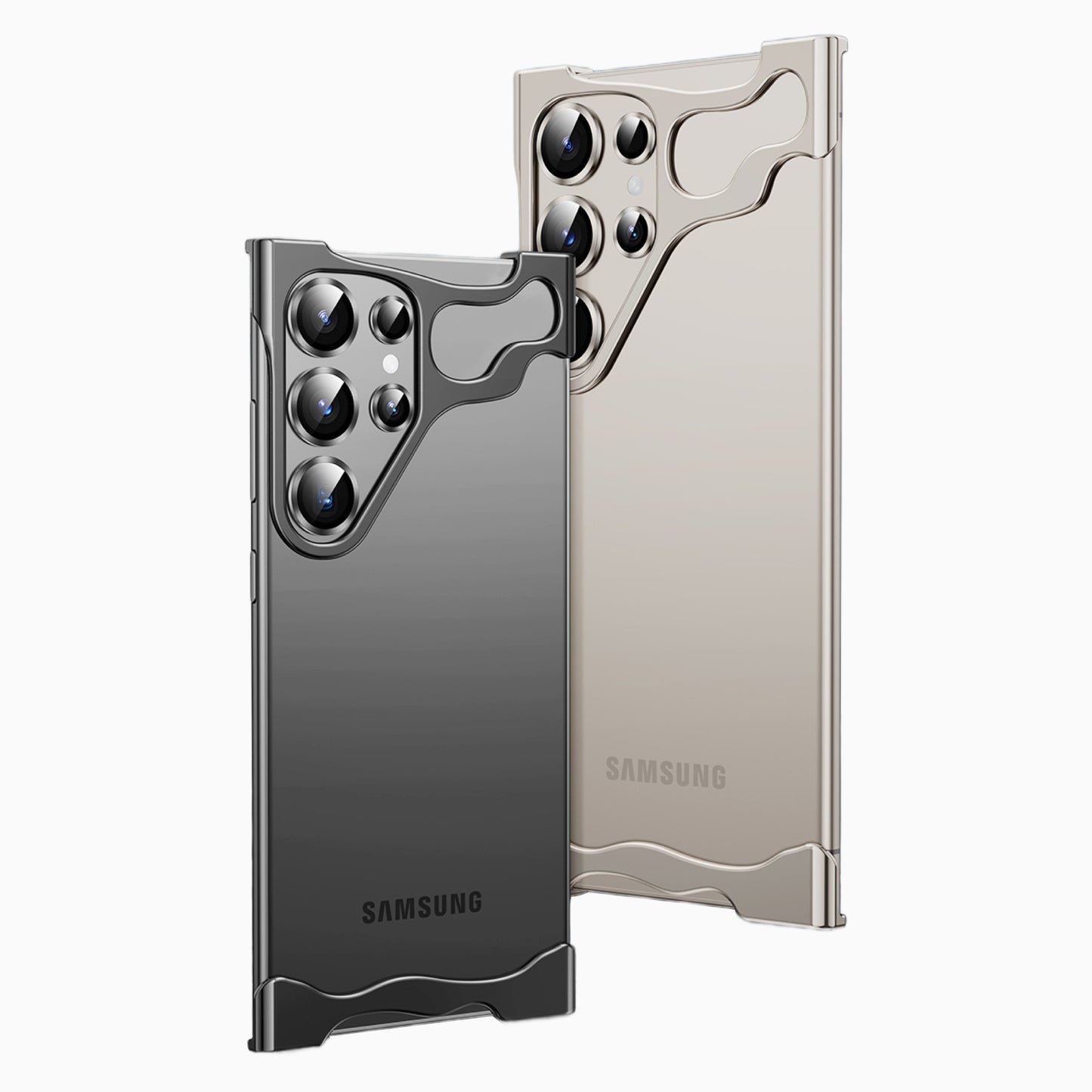 NexTECH® | Bezel-less Anti-Drop Case with Metal Corner Pads for Samsung Galaxy