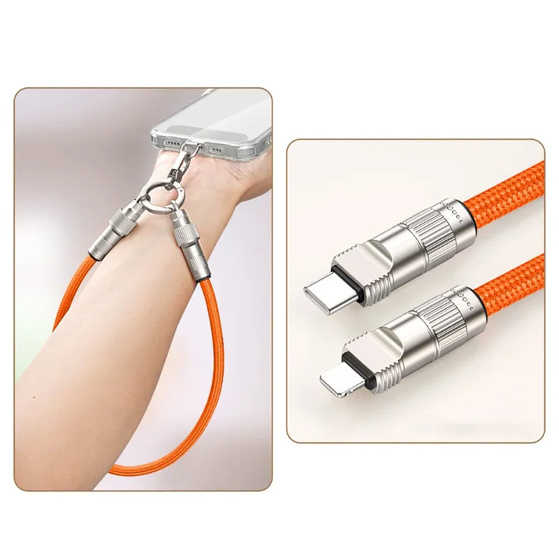 NexTECH® | Portable Braided Lanyard/Strap Charging Cable