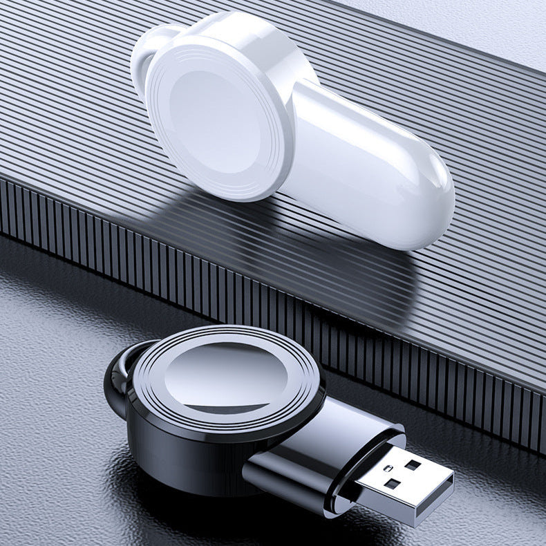 Wireless charger with two color options on a gray background