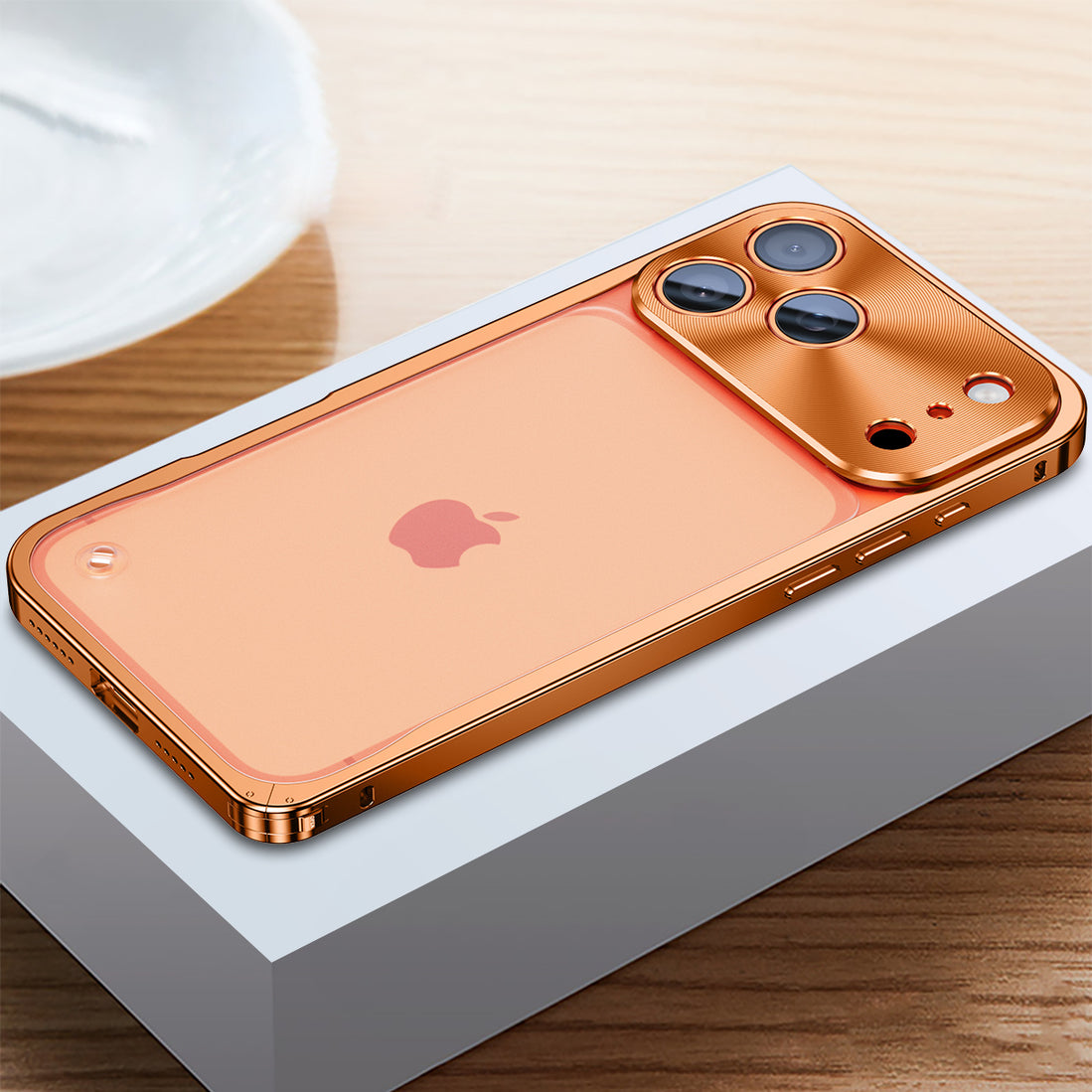 NexTECH® | Metal Frame MagSafe Matte Case with Lens Cover for iPhone