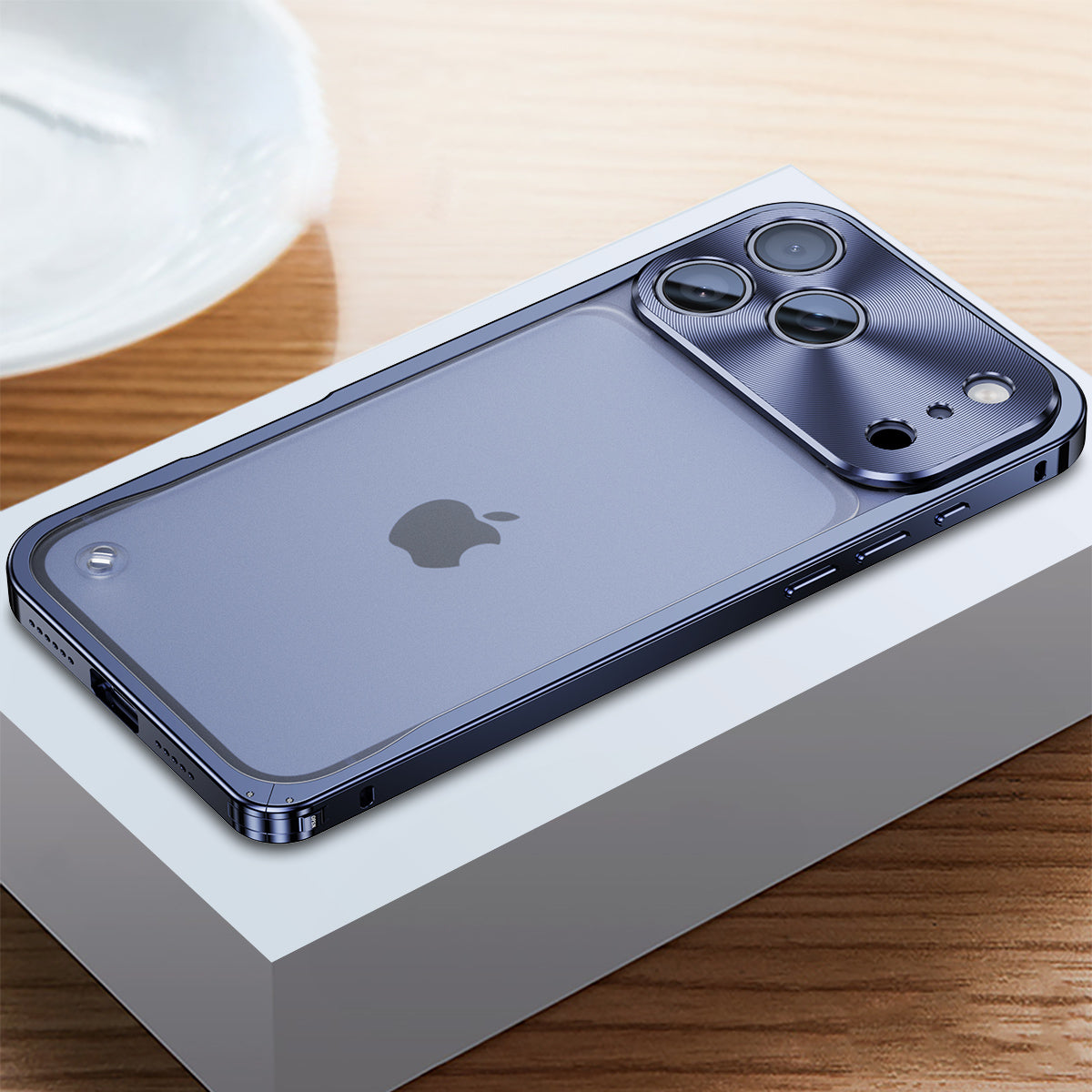 NexTECH® | Metal Frame MagSafe Matte Case with Lens Cover for iPhone