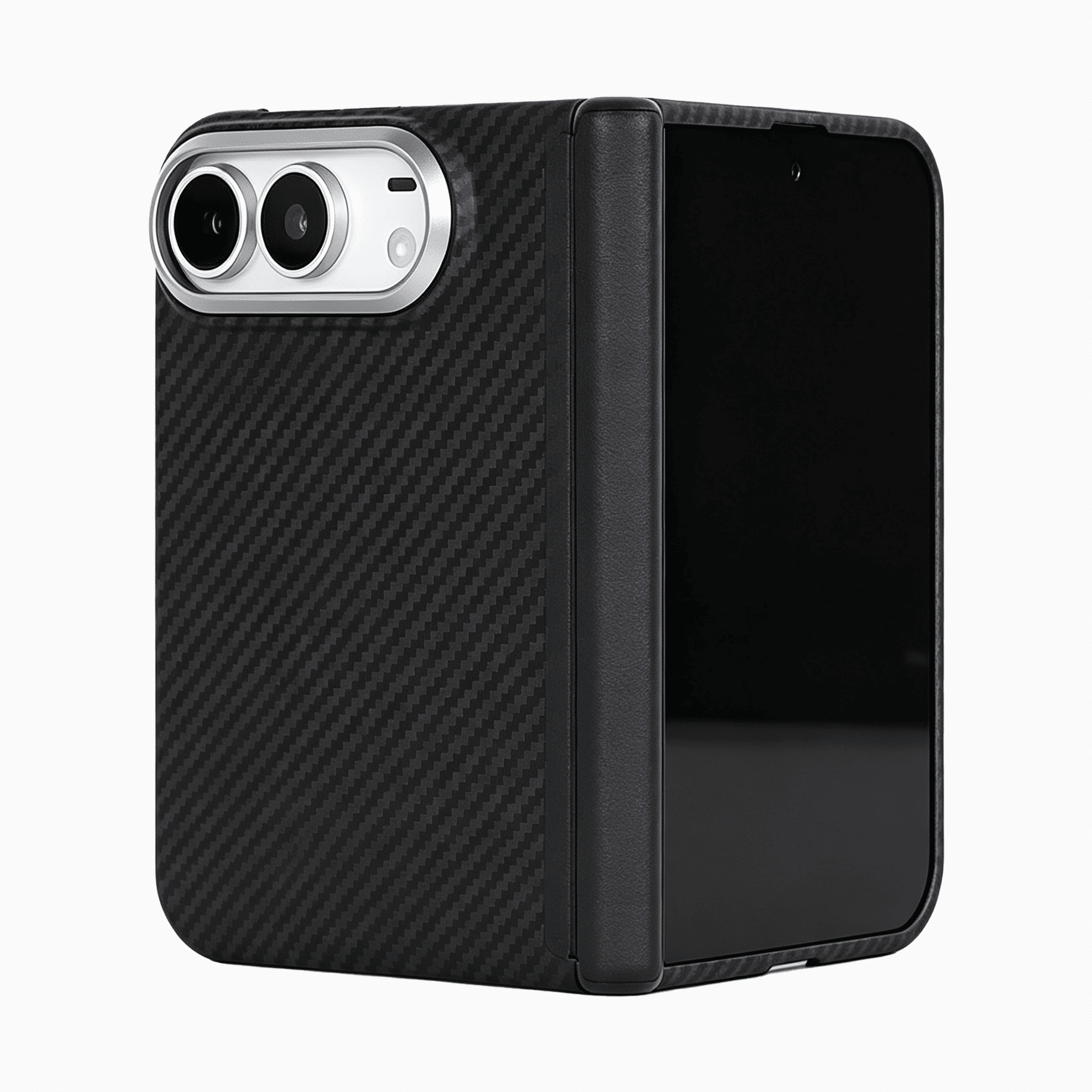 NexTECH® | Ultra-Thin Full-Cover Aramid Fiber Magnetic Case with Hinge Protection for iPhone Duo