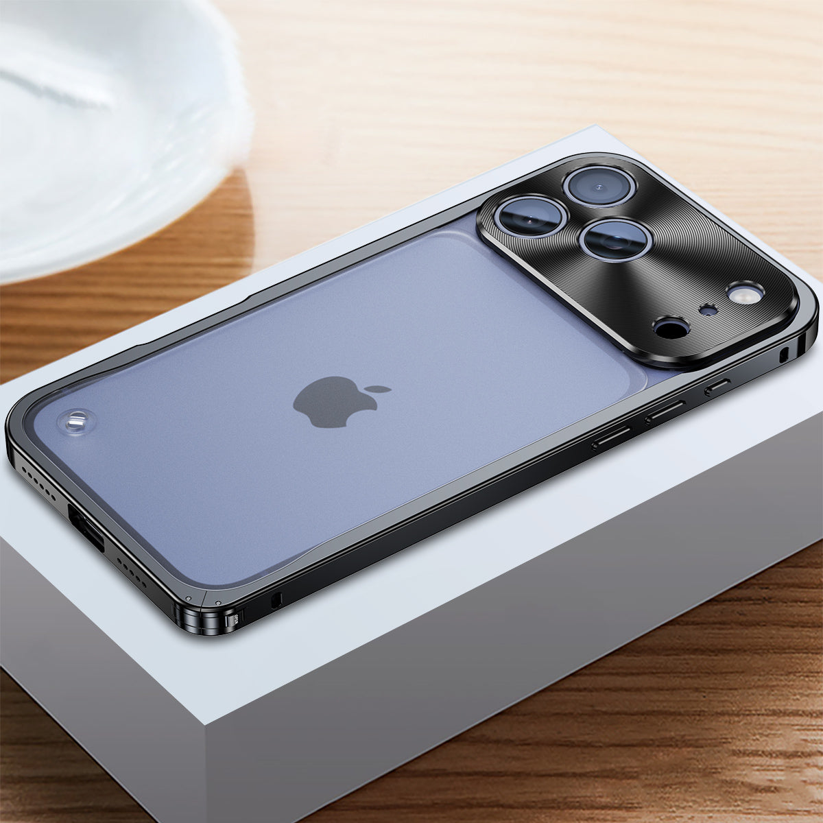 NexTECH® | Metal Frame MagSafe Matte Case with Lens Cover for iPhone