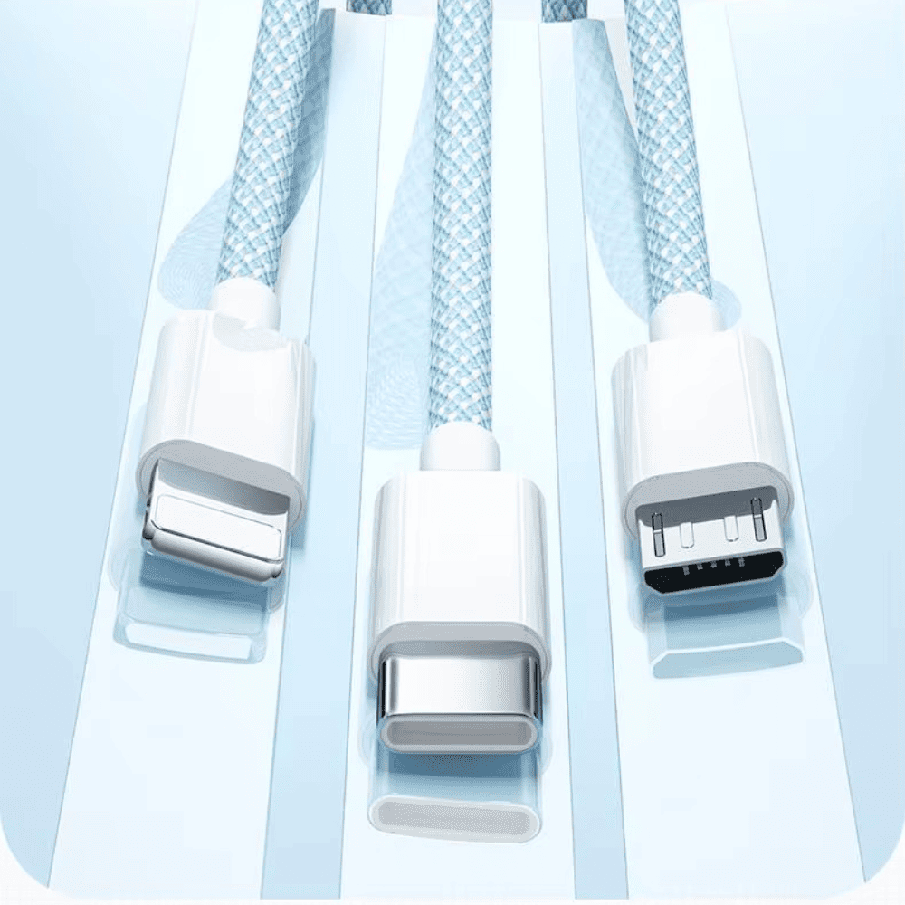 NexTECH® | 3-in-1 Braided Multi-Head Fast Charging Cable