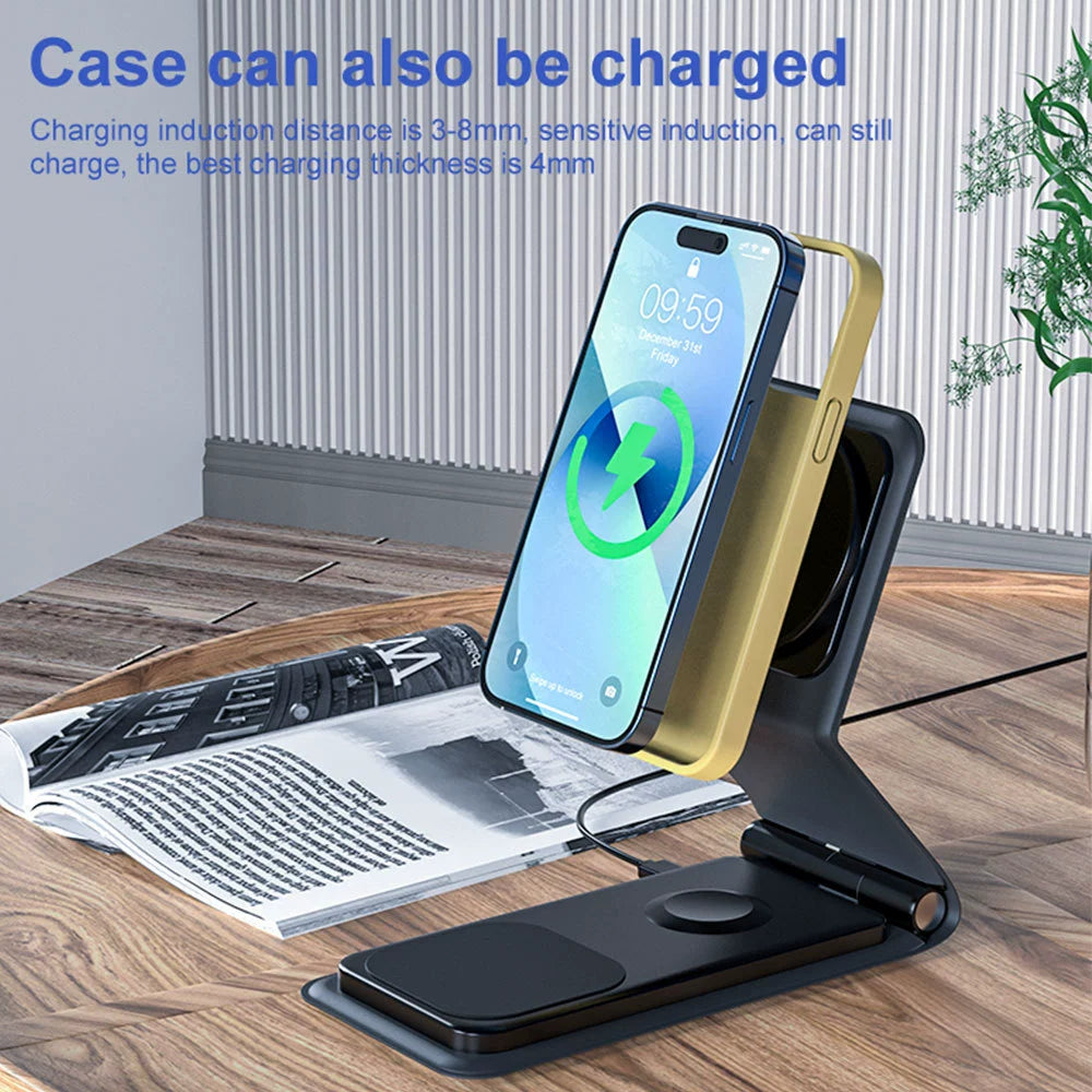 NexTECH® | 3-in-1 Foldable MagSafe Wireless Charger