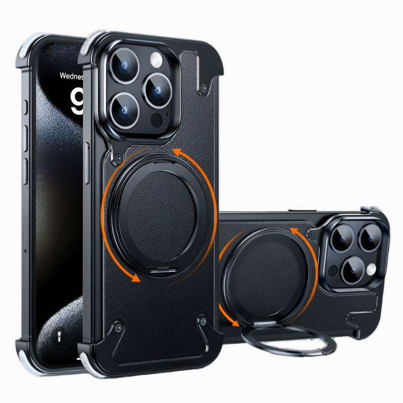 NexTECH® | Magnetic Shockproof Case with Full-Metal 360° Rotation Bracket for iPhone