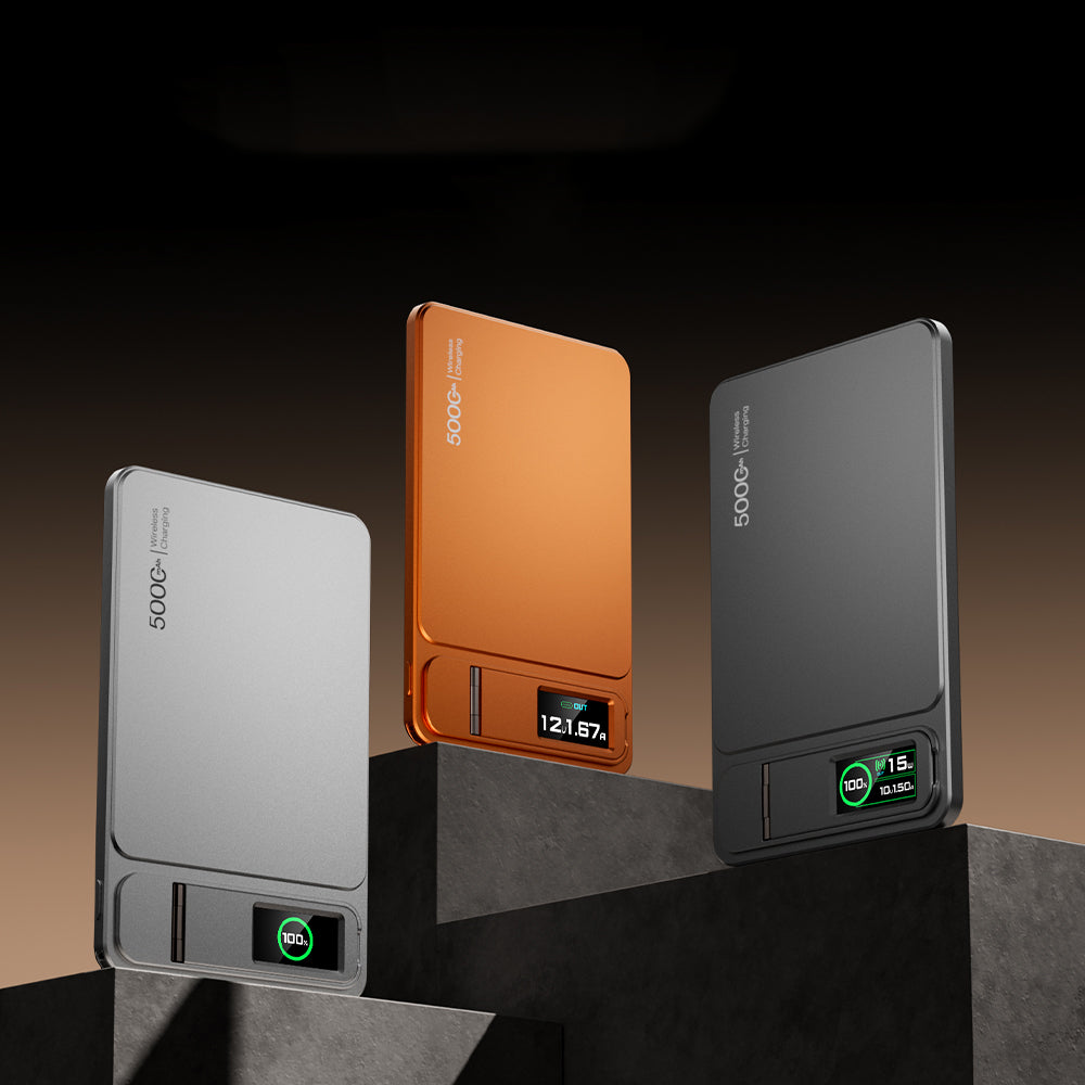NexTECH® | Ultra-Thin Wireless MagSafe Power Bank with Screen & Stand