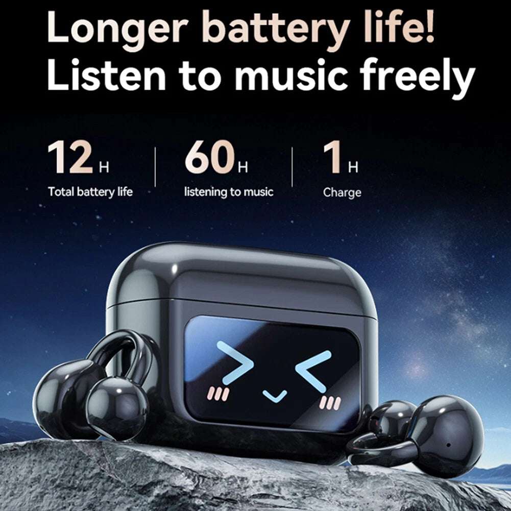NexTECH® | AI Translation Ear-clip Earbuds with LCD Screen