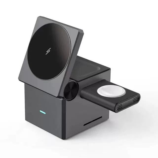 NexTECH® | 3-in-1 Cube MagSafe 15W Foldable Wireless Charger Station