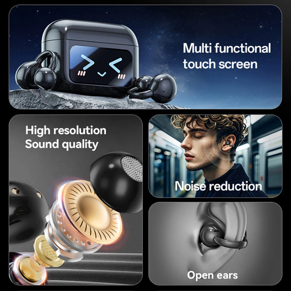 NexTECH® | AI Translation Ear-clip Earbuds with LCD Screen