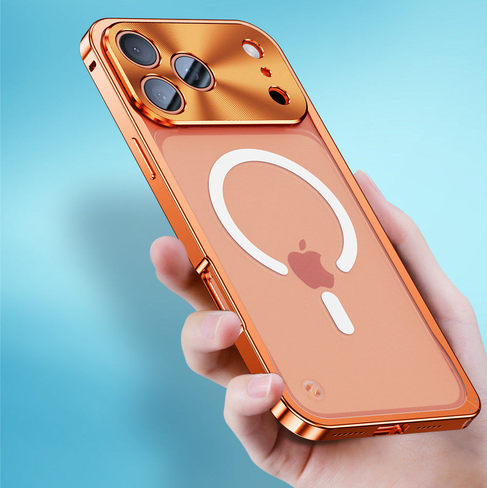 NexTECH® | Metal Frame MagSafe Matte Case with Lens Cover for iPhone