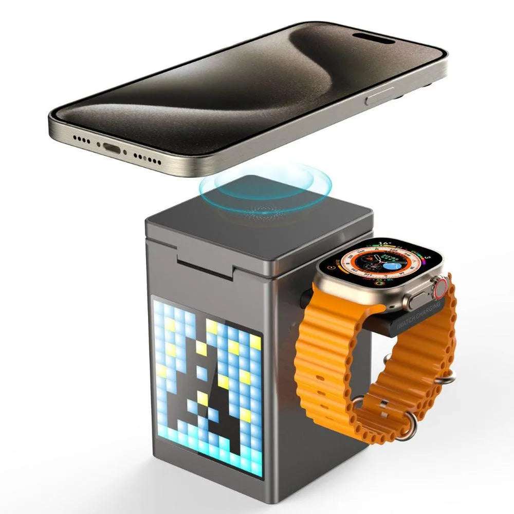 NexTECH® | 3 in 1 Magnetic Charger with Alarm Clock & Bluetooth Speaker - NexTECH
