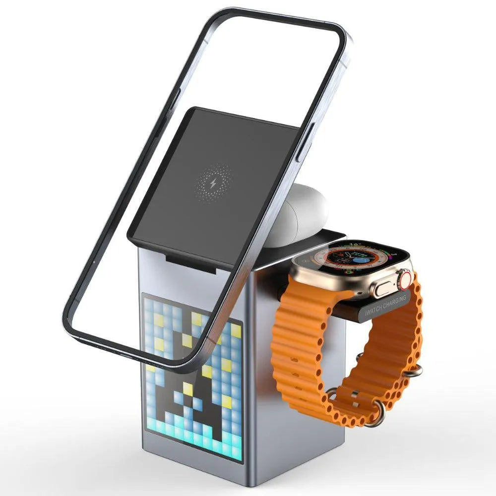 NexTECH® | 3 in 1 Magnetic Charger with Alarm Clock & Bluetooth Speaker - NexTECH