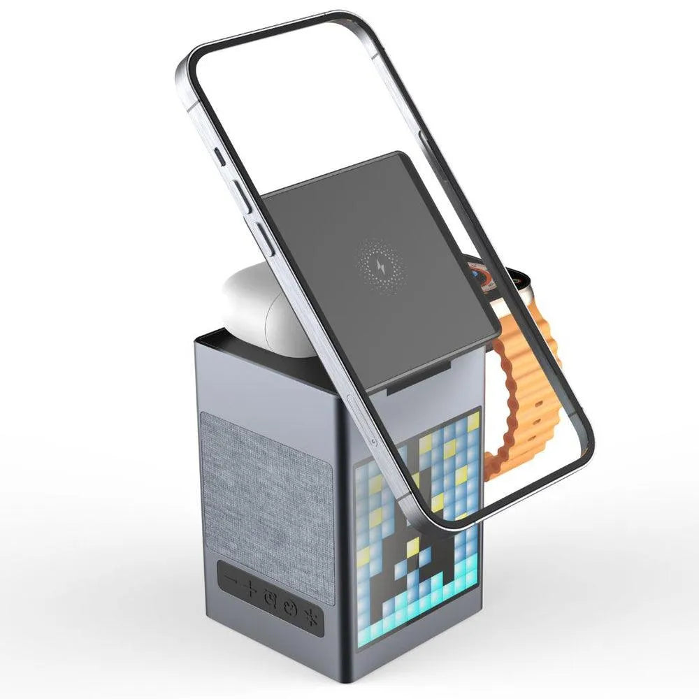 NexTECH® | 3 in 1 Magnetic Charger with Alarm Clock & Bluetooth Speaker - NexTECH