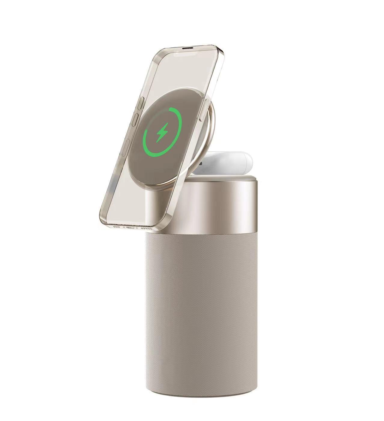 NexTECH® | 3-in-1 MagSafe Wireless Charger with Bluetooth Speaker&Touch Lamp - NexTECH