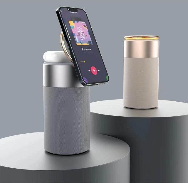NexTECH® | 3-in-1 MagSafe Wireless Charger with Bluetooth Speaker&Touch Lamp - NexTECH