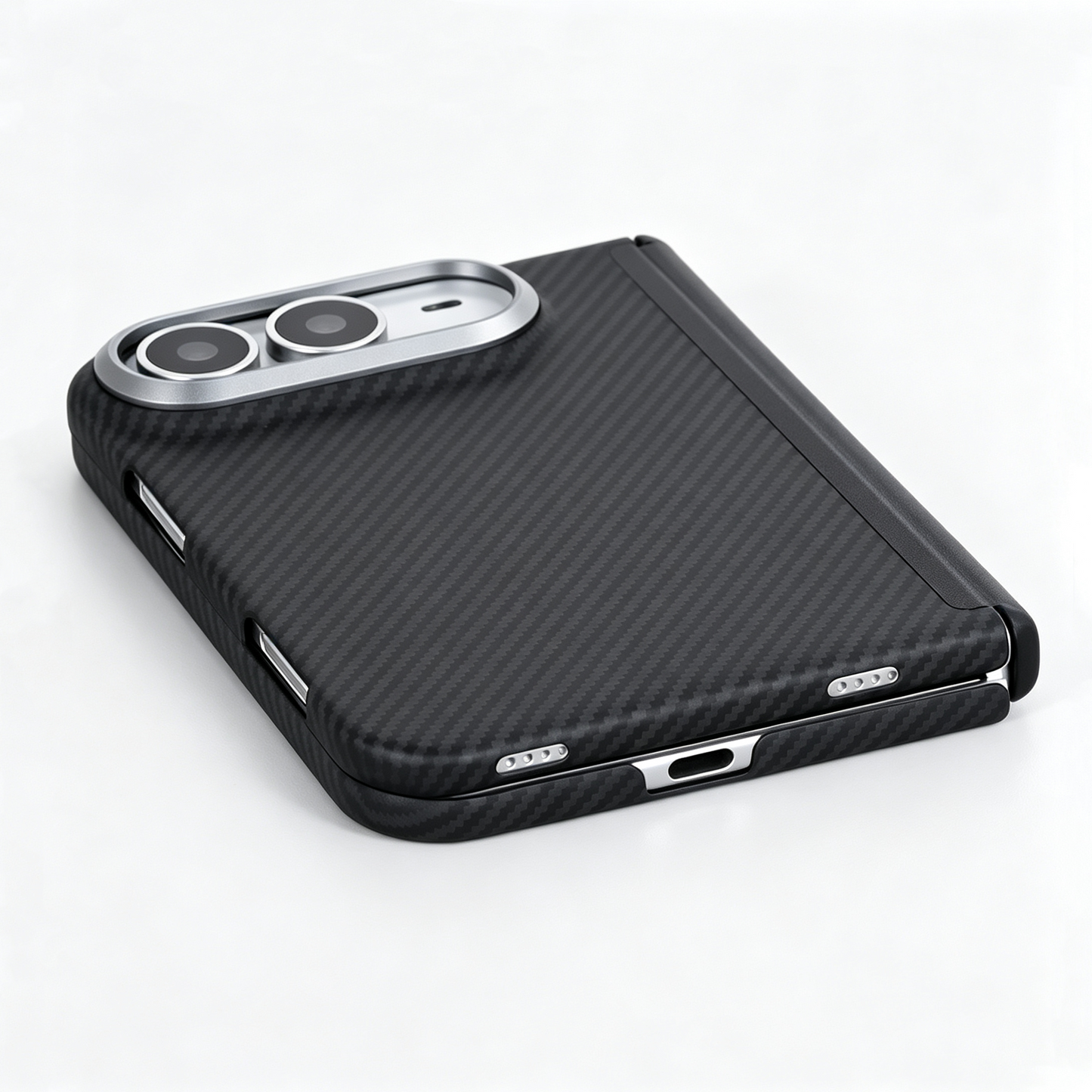 NexTECH® | Ultra-Thin Full-Cover Aramid Fiber Magnetic Case with Hinge Protection for iPhone Ultra