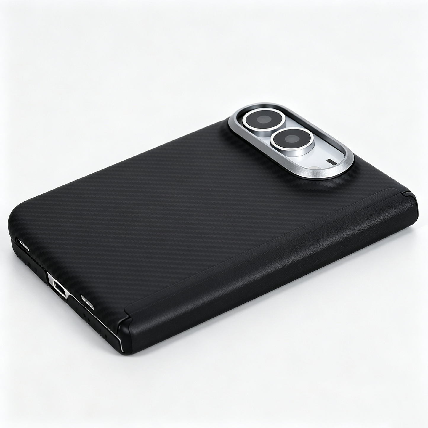 NexTECH® | Ultra-Thin Full-Cover Aramid Fiber Magnetic Case with Hinge Protection for iPhone Ultra