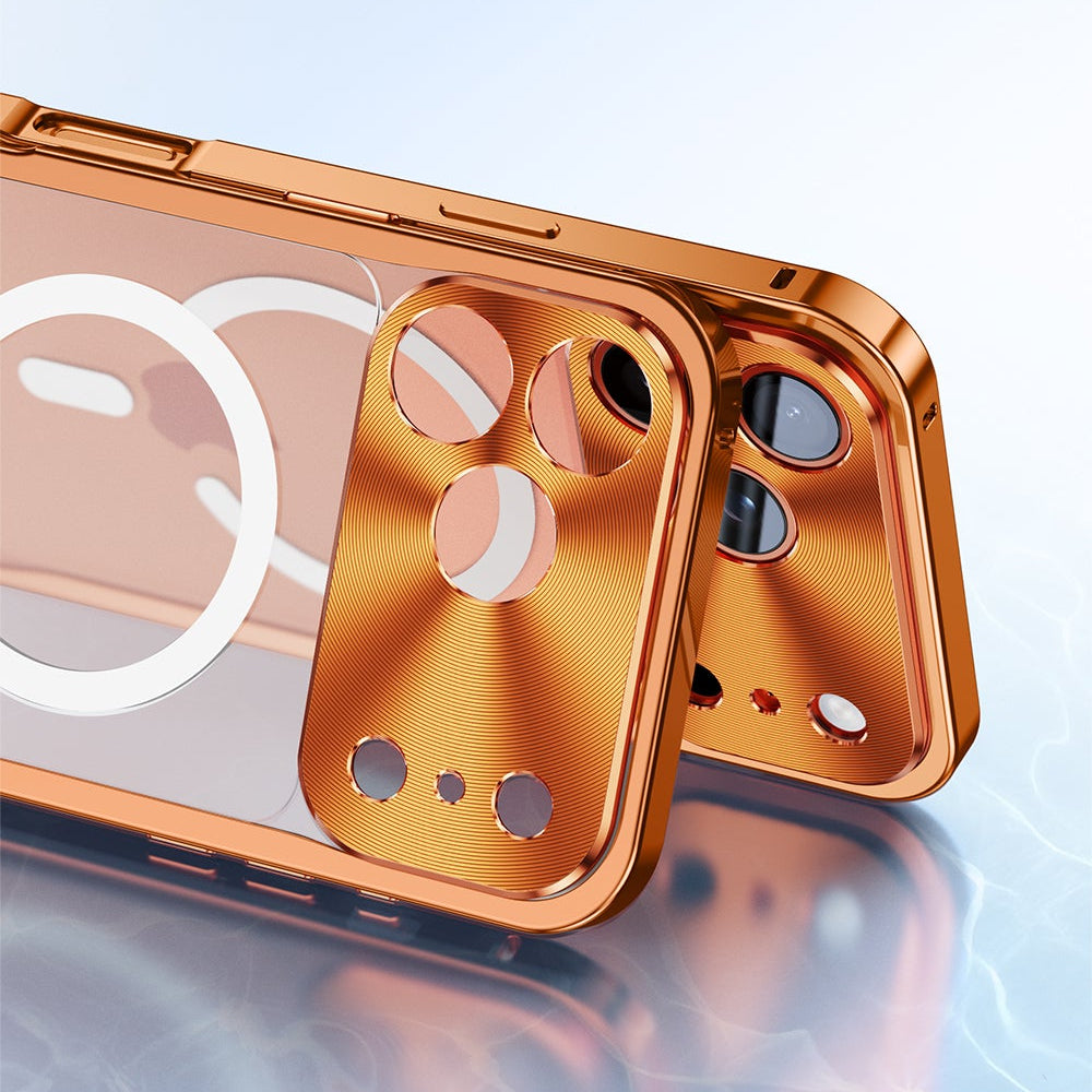 NexTECH® | Metal Frame MagSafe Matte Case with Lens Cover for iPhone