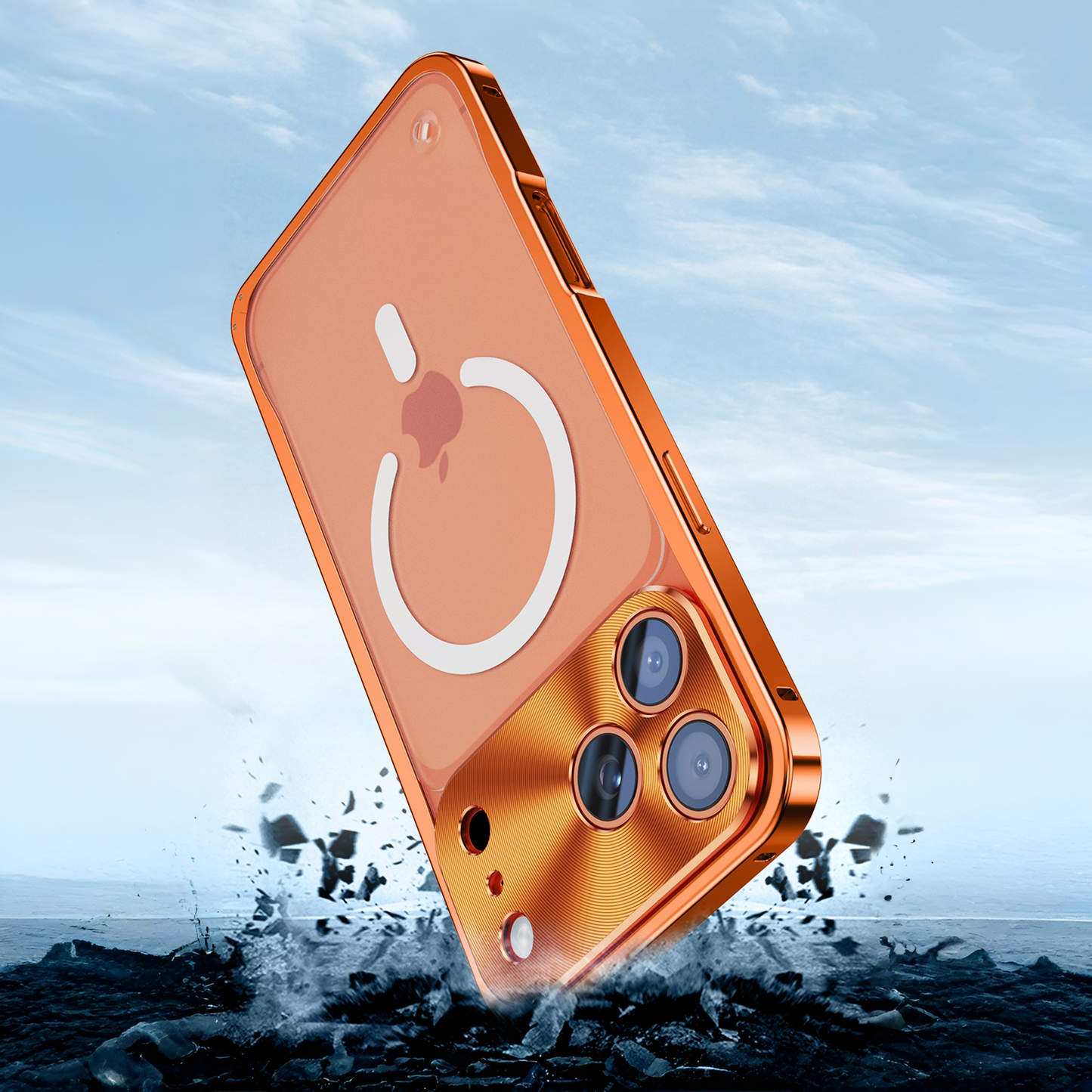 NexTECH® | Metal Frame MagSafe Matte Case with Lens Cover for iPhone