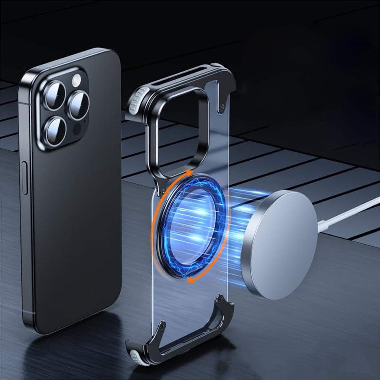 NexTECH® | Magnetic Shockproof Case with Full-Metal 360° Rotation Bracket for iPhone