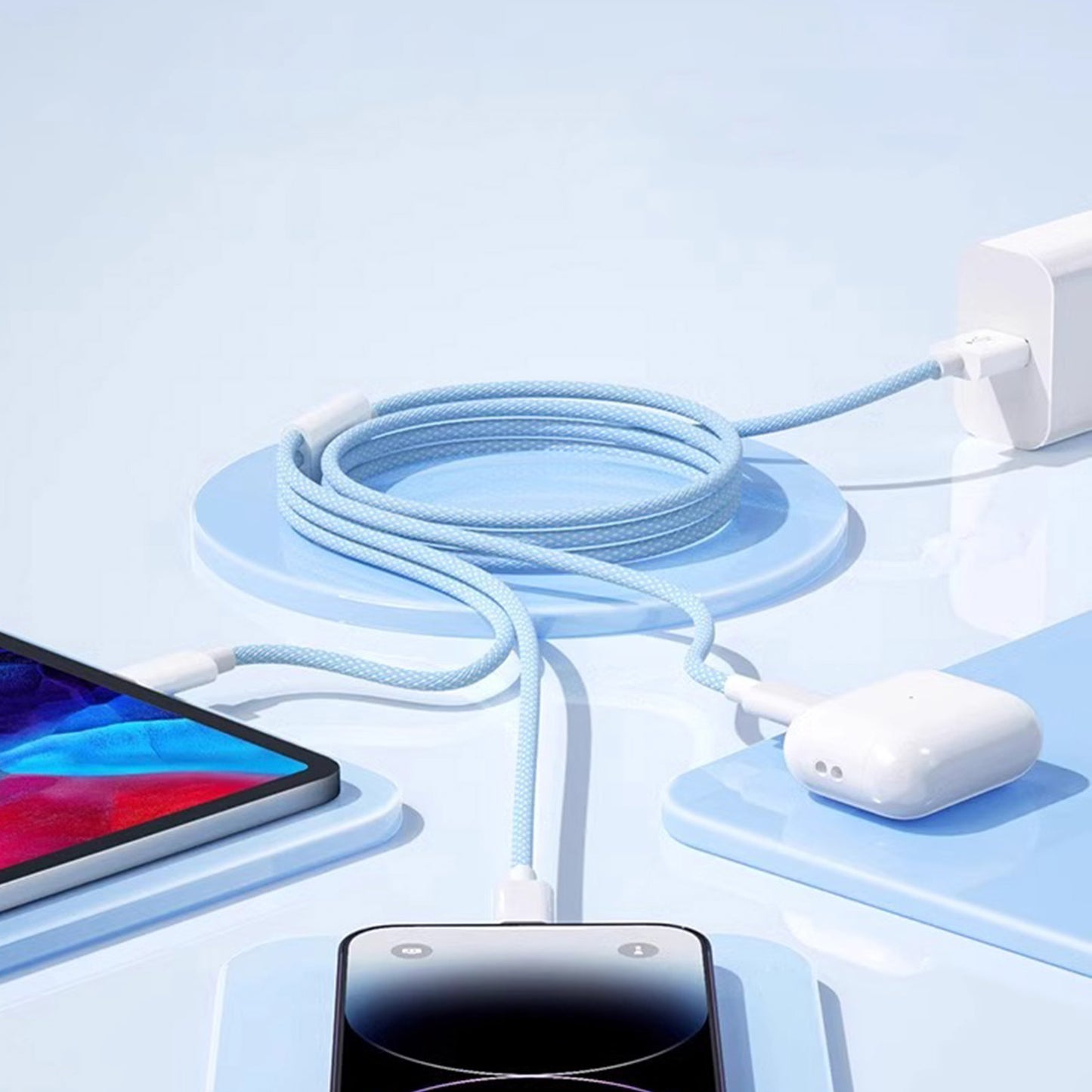 NexTECH® | 3-in-1 Braided Multi-Head Fast Charging Cable