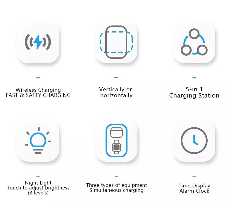 NexTECH® | 3-in-1 Wireless Charger With Alarm Clock - NexTECH