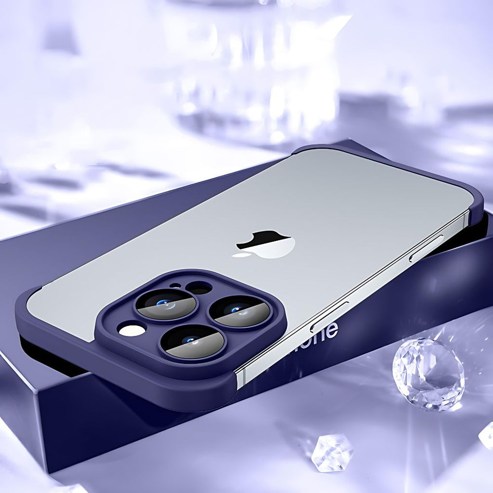NexTECH® | Bezel-less Shockproof Case with Corner Pads & Lens Protection for iPhone