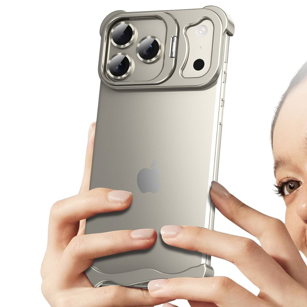 NexTECH® | Bezel-less Metal Case with Kickstand & Shockproof Design for iPhone