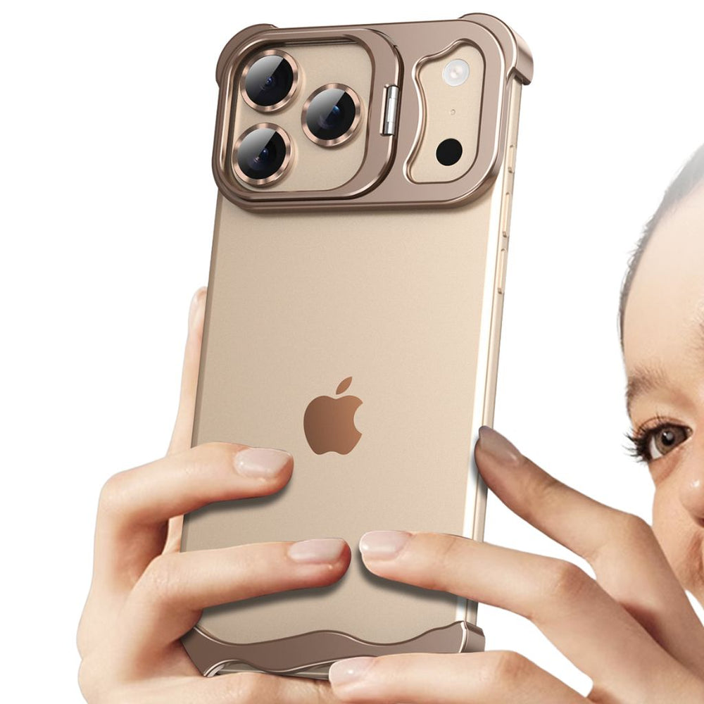 NexTECH® | Bezel-less Metal Case with Kickstand & Shockproof Design for iPhone