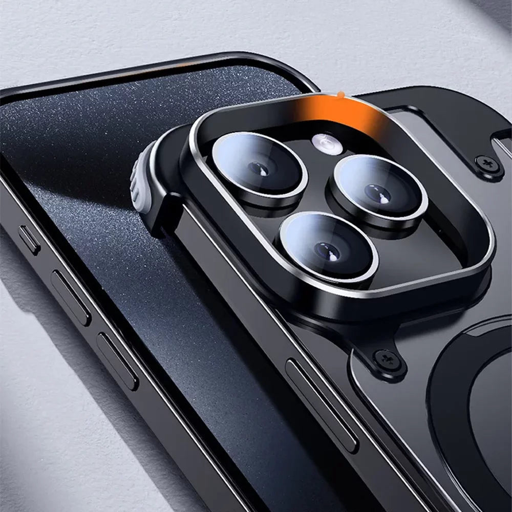 NexTECH® | Magnetic Shockproof Case with Full-Metal 360° Rotation Bracket for iPhone
