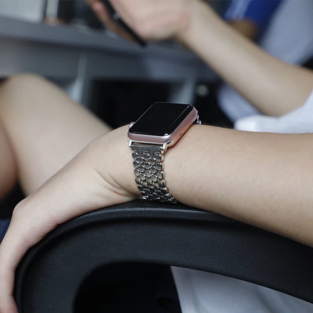 NexTECH® | Woman's Starlight Honeycomb Metal Band for Apple Watch