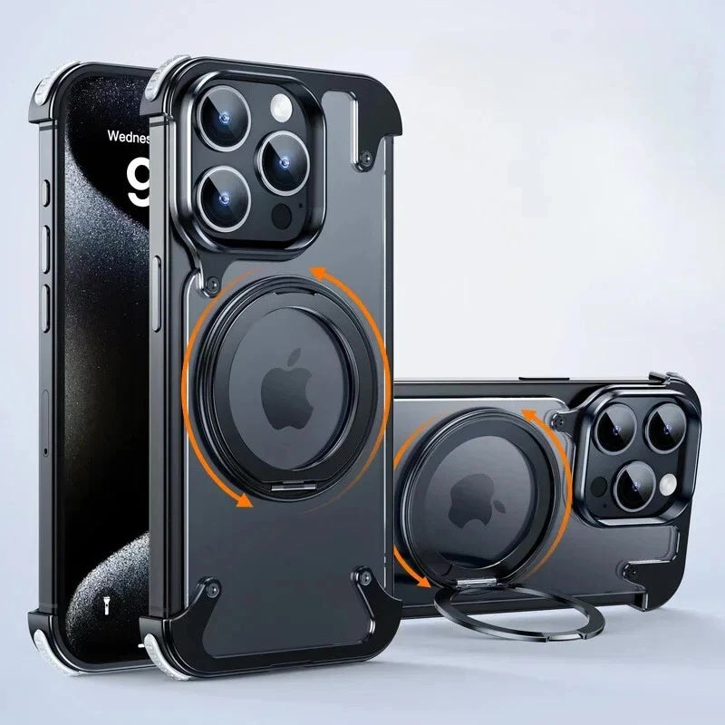 NexTECH® | Magnetic Shockproof Case with Full-Metal 360° Rotation Bracket for iPhone