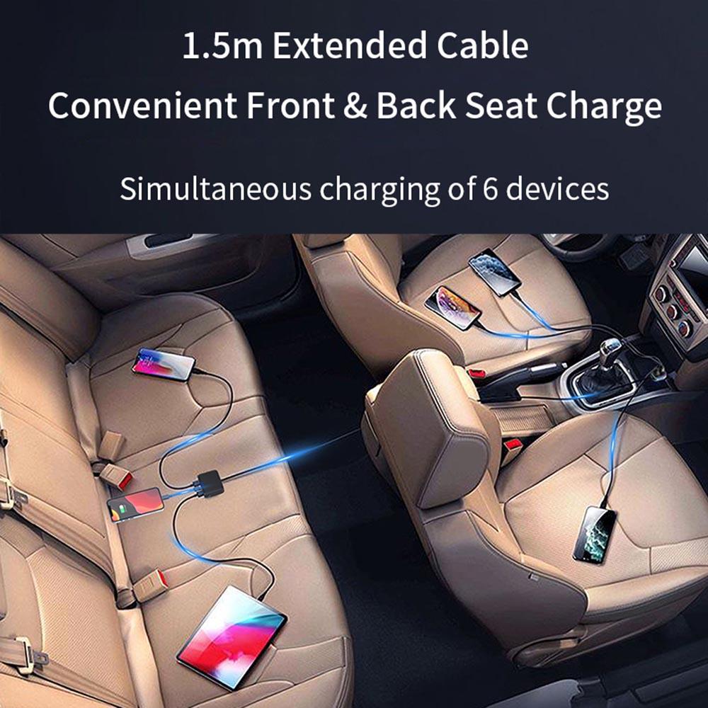 NexTECH® | Multifunctional Extended Car Charger with 115W High-Power Output