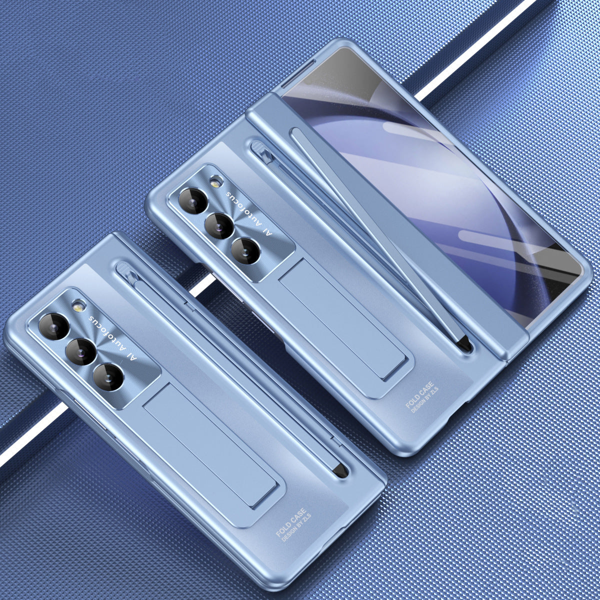 NexTECH® | Galaxy Z Fold Case with Built-in Screen Protector, Kickstand & Stylus