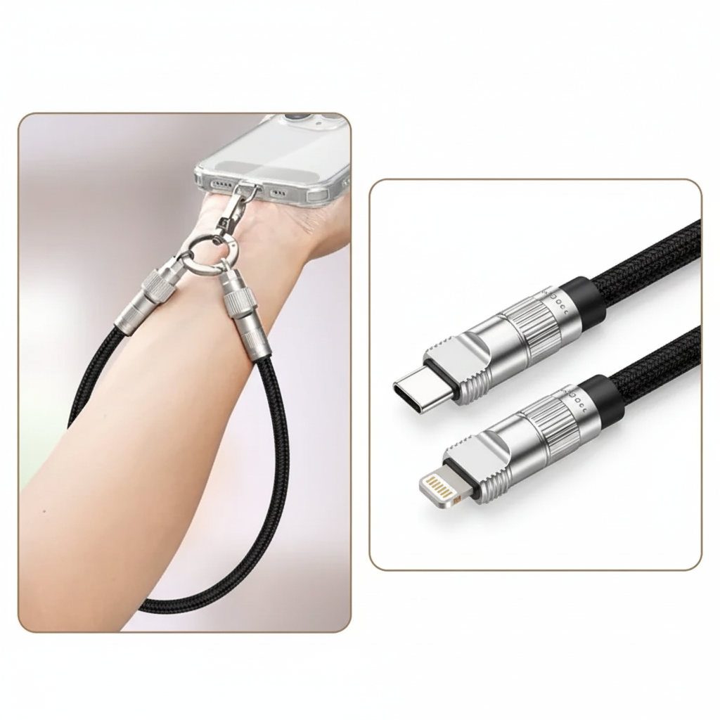 NexTECH® | Portable Braided Lanyard/Strap Charging Cable