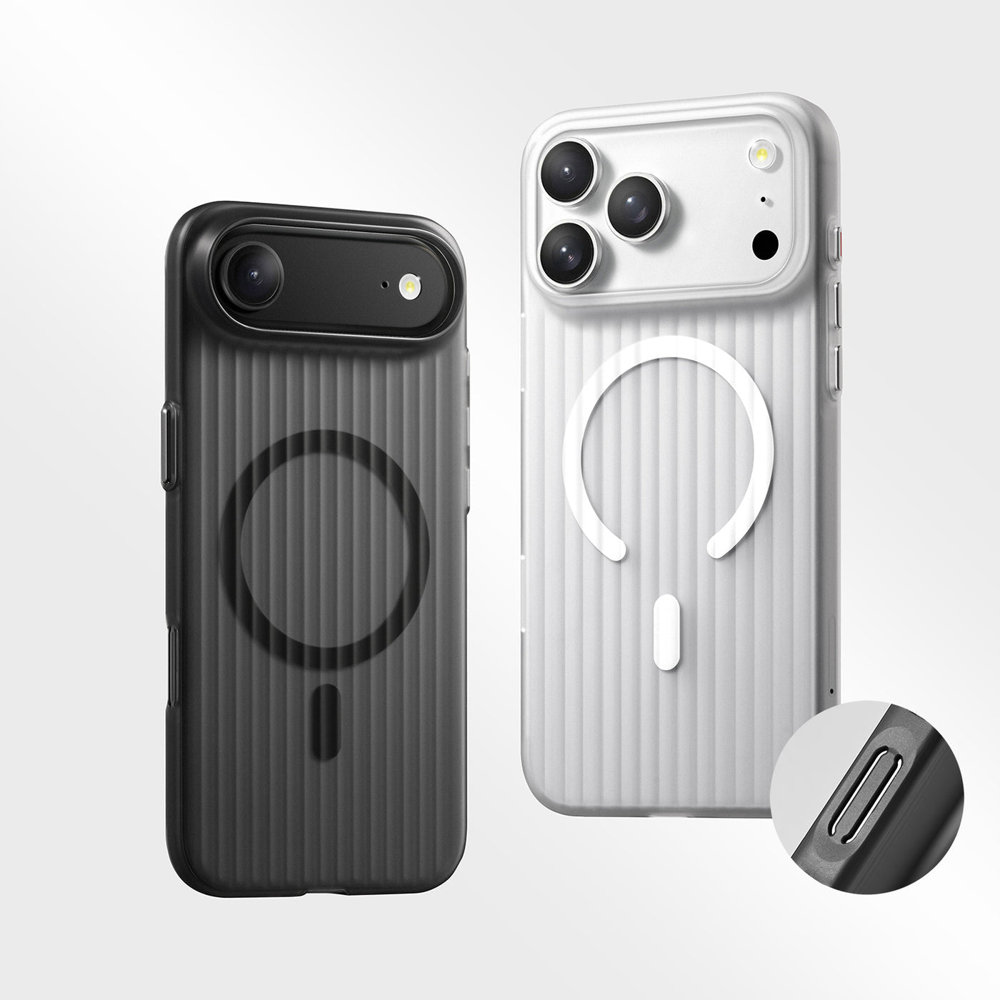 NexTECH® | Minimalist Striped MagSafe Matte Case for iPhone