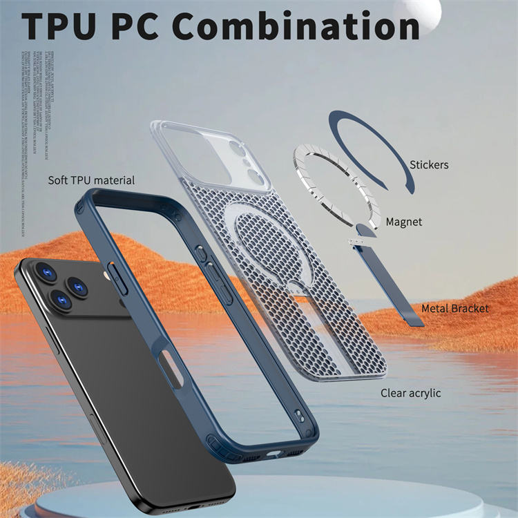 NexTECH® | Magnetic Stand Case with Heat-Dissipation for iPhone 17 Series
