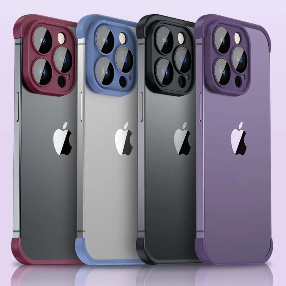 NexTECH® | Bezel-less Shockproof Case with Corner Pads & Lens Protection for iPhone