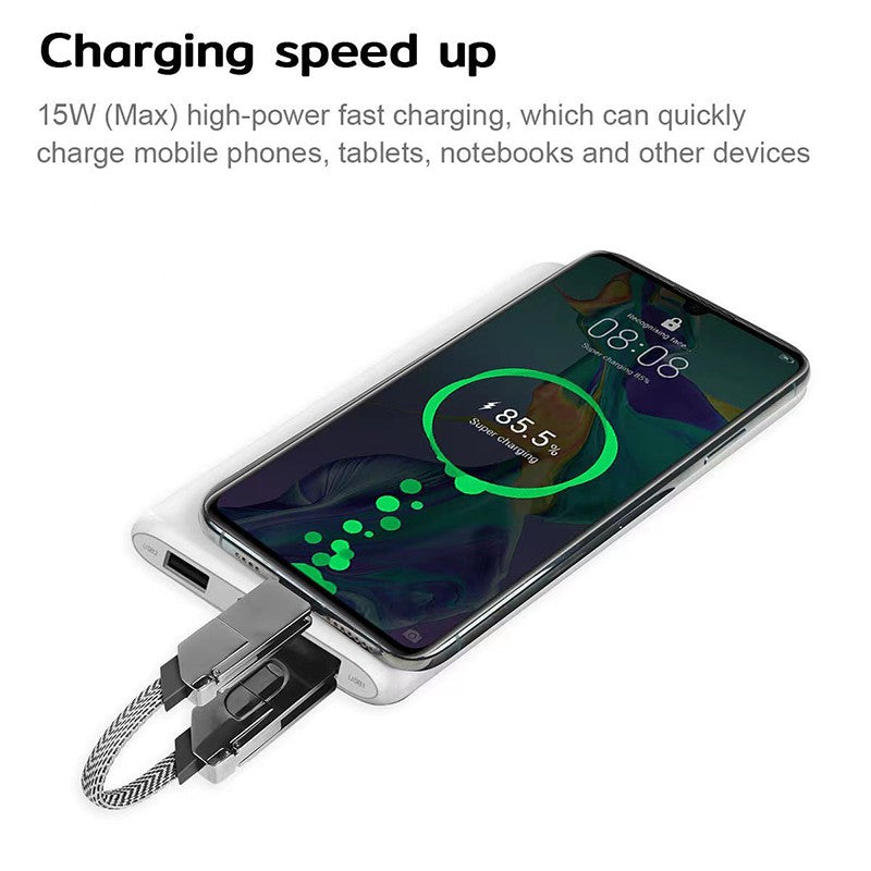 NexTECH® | 6-in-1 Keychain Fast Charging Cable – PD 60W