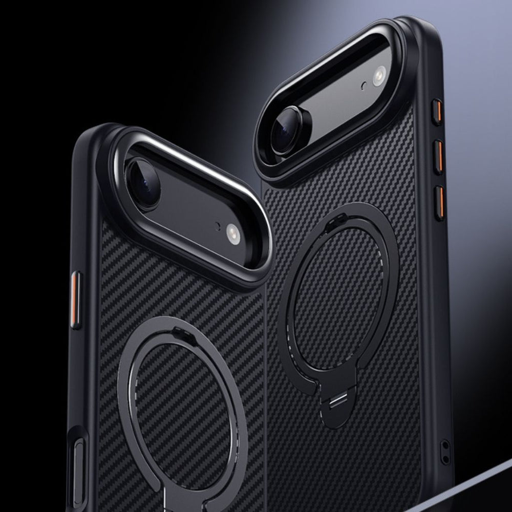 NexTECH® | Carbon Magnetic Case with 360° Stand for iPhone
