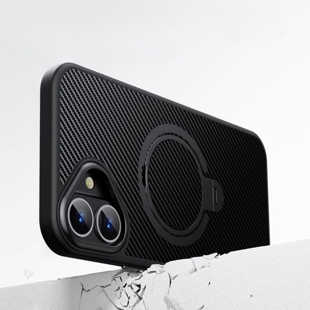 NexTECH® | Carbon Magnetic Case with 360° Stand for iPhone