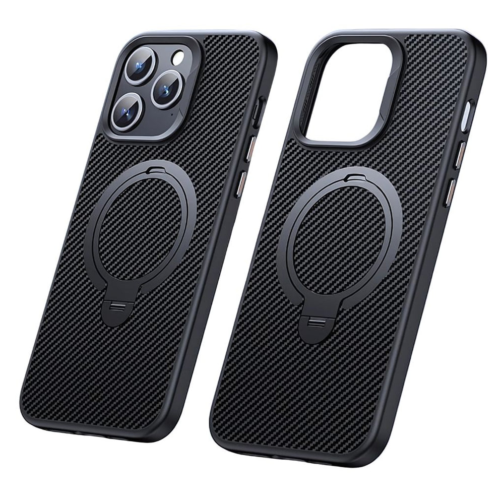 NexTECH® | Carbon Magnetic Case with 360° Stand for iPhone