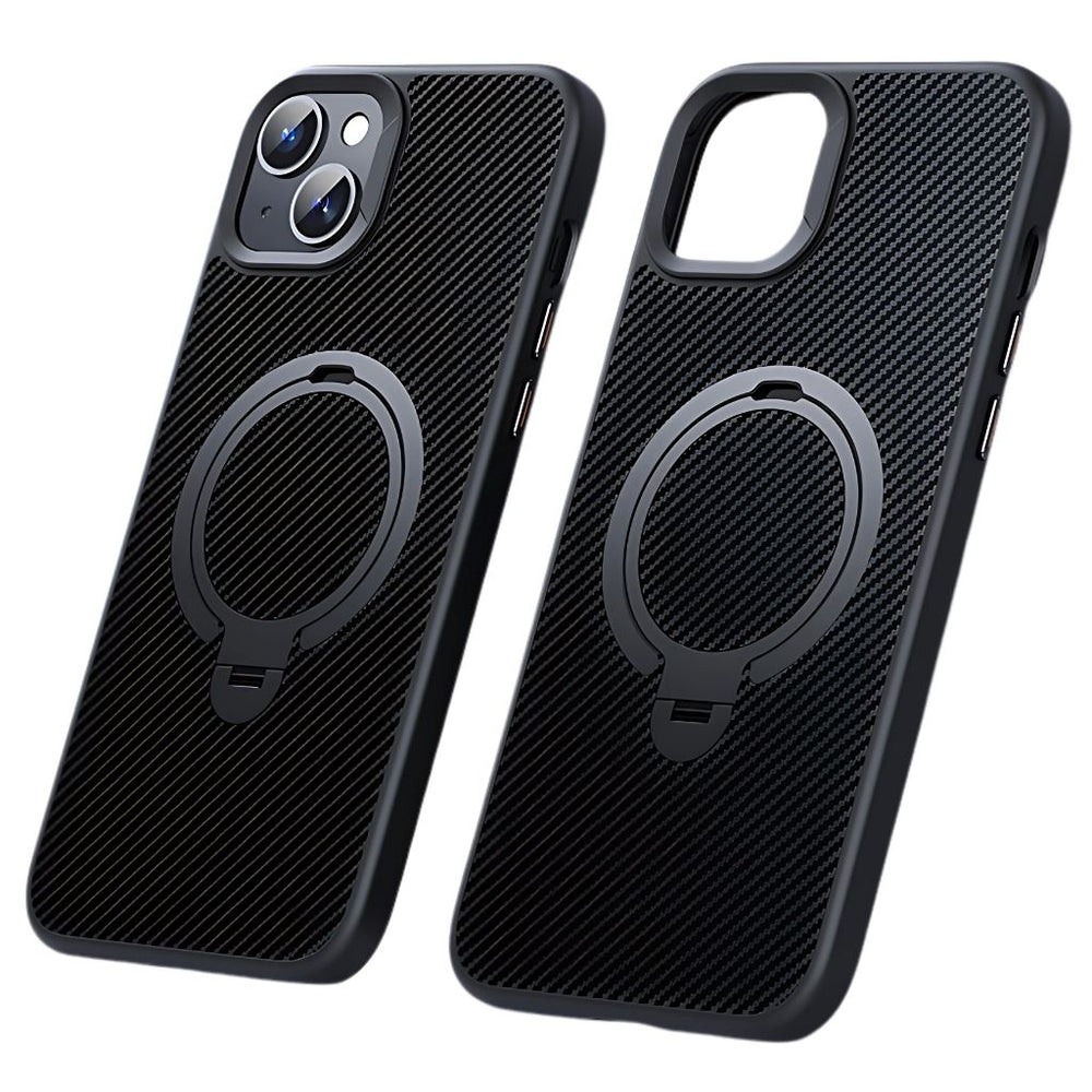 NexTECH® | Carbon Magnetic Case with 360° Stand for iPhone