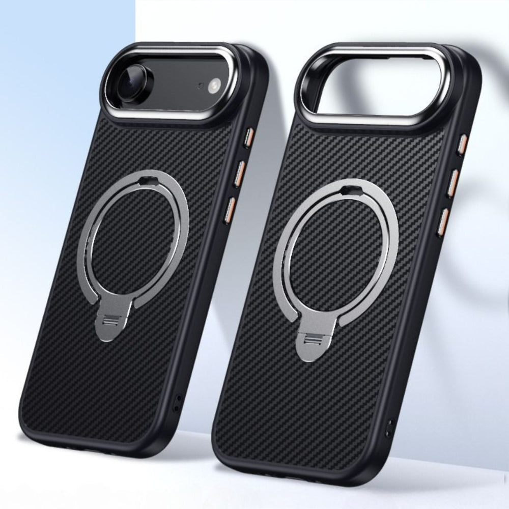 NexTECH® | Carbon Magnetic Case with 360° Stand for iPhone
