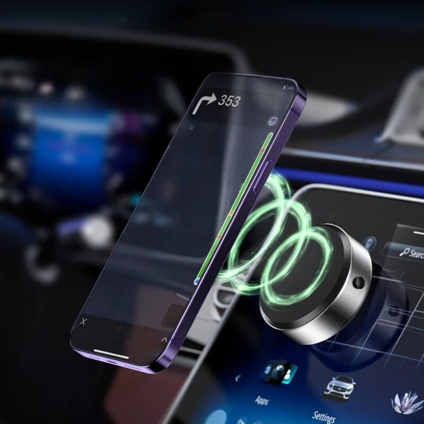 NexTECH® | Dual-Sided Magnetic Car Mount for Navigation & Dashboard - NexTECH