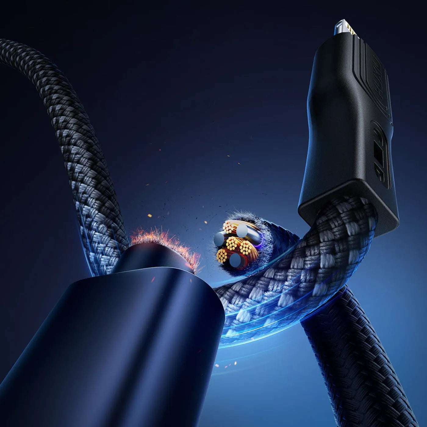 NexTECH® | Magnetic Coiling Fast Charging Cable(3.3ft/1m)