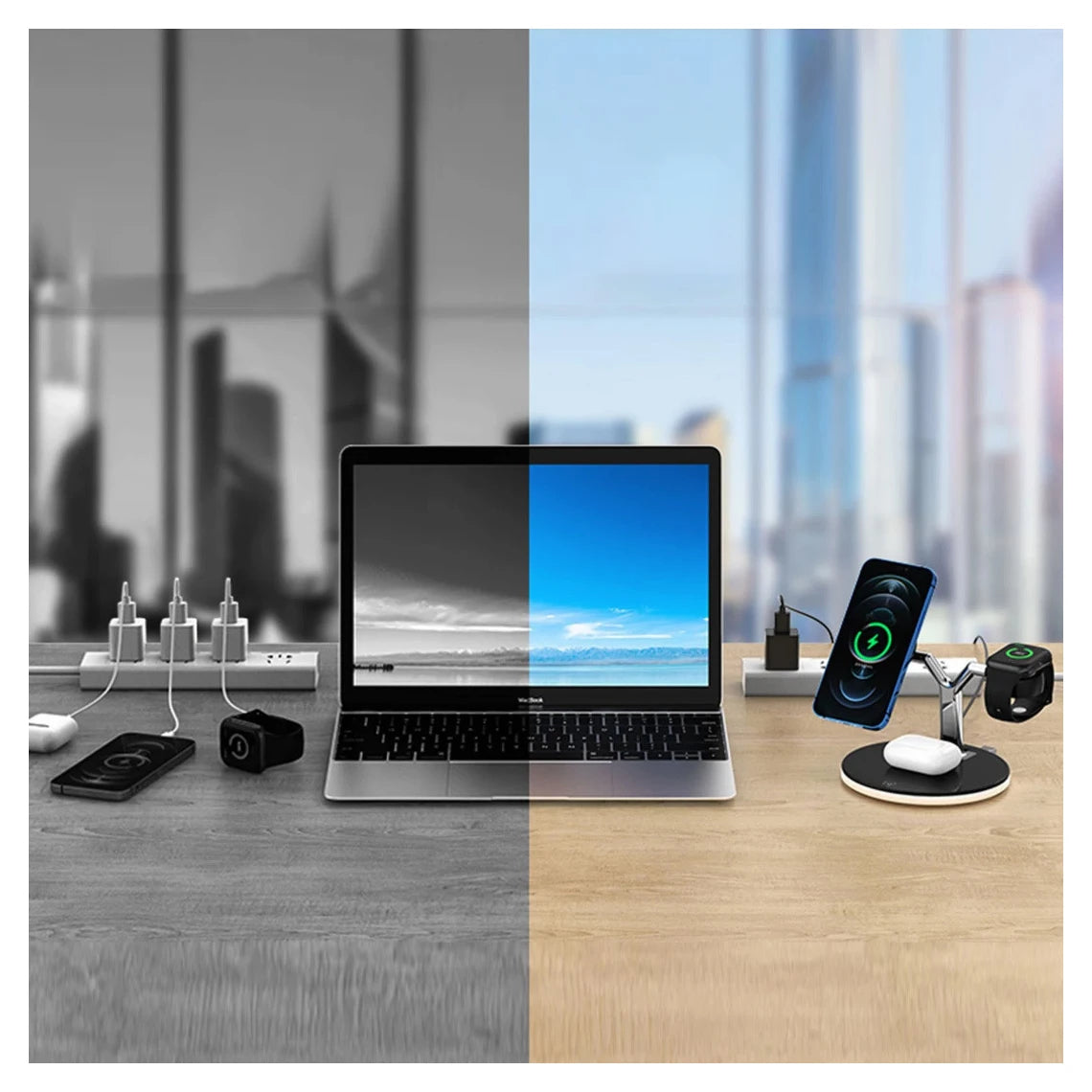 NexTECH® | 3-in-1 Magnetic Fast Wireless Charging station